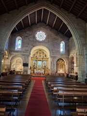 Obraz premium Interior de la Iglesia de Santiago en A Coruña, Galicia