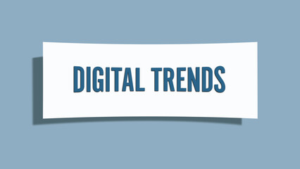 Digital Trends. A card isolated on blue background.