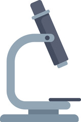 Simple but detailed flat style illustration of a microscope, representing scientific research and discovery