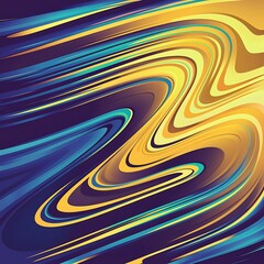 Bright blue to yellow swoosh abstract lines set. Vector illustration