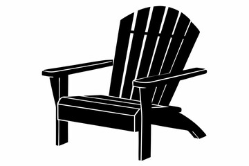 
Adirondack chair silhouette vector, chair icon
