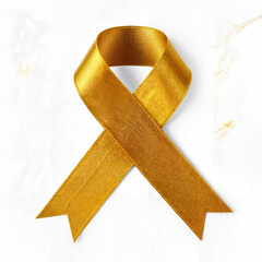 yellow awareness ribbon
