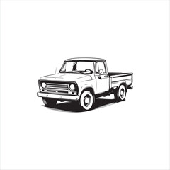 truck with trailer, car, truck, old, vehicle, vintage, auto, pickup, transportation, retro, classic, automobile, antique, model, transport, toy, 4x4, wheel, isolated, red, vector, off-road, road, rust