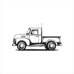 Art & truck with trailer