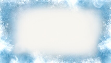 Abstract hand painted watercolor blue background with snowflakes snowy weather snowfall winter nature, Christmas screensaver, New Year Design, copy space, space for text.