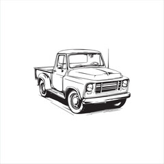 Art & truck with trailer