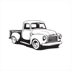 Art & truck with trailer