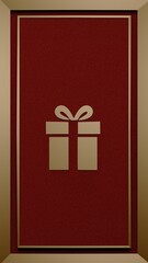 Christmas card with a gift box design