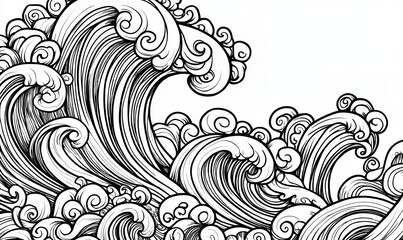 Fototapeta premium Modern illustration of a boho pattern for backgrounds, decorations, banners, coloring books, cards, posters, etc
