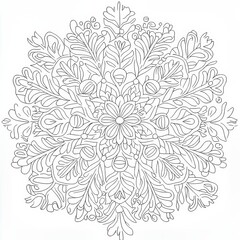 A modern mandala pattern coloring book wallpaper design art. Tile pattern greeting cards stickers lace pattern and tattoos. Hand drawn mandala modern design. On white background.