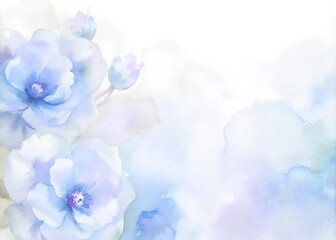 blue sky with white flowers