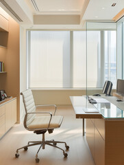 Aesthetic office setting with natural lighting