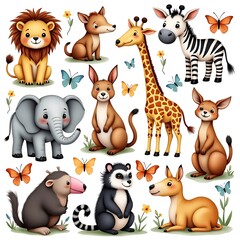 Naklejka premium set of animals
