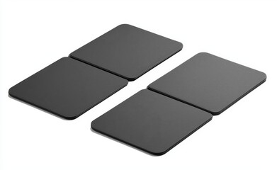 A black closed notebook and an open notebook isolated on a transparent background