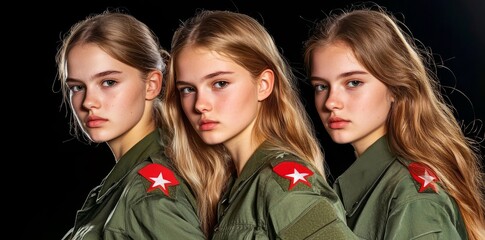 In uniform, military officers look serious