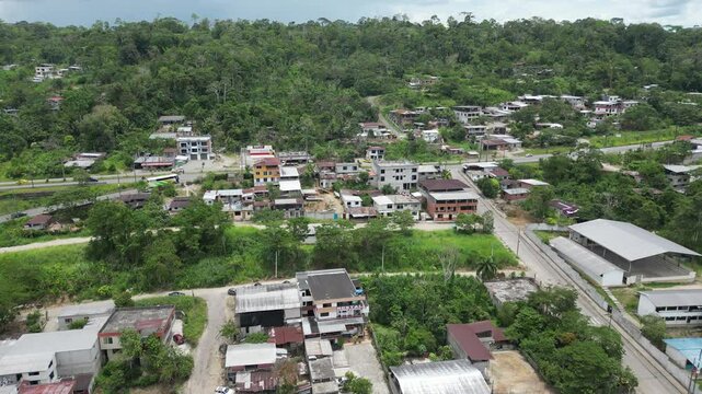 view of the city in tropical weather