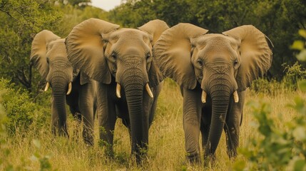 Fototapeta premium Kruger's African elephants