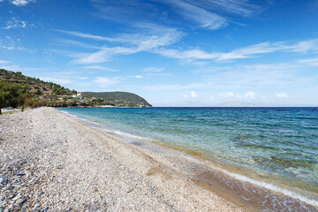 Varnavas beach in Attica, Greece