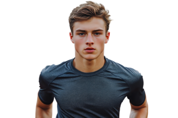 Athlete Preparing for Race