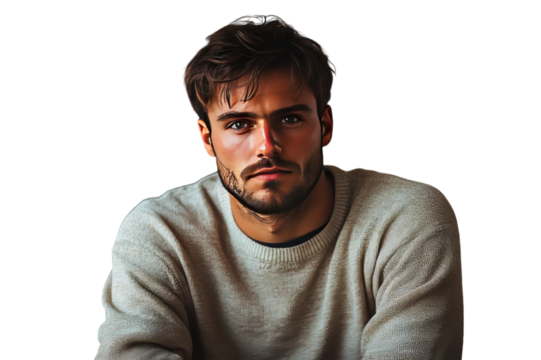 Young Man Shaking Head No