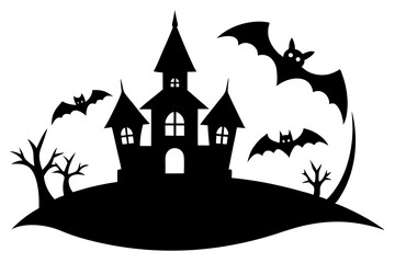 Halloween icon silhouette vector art illustration