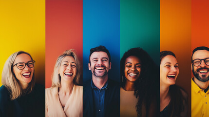 Celebrating Neurodiversity and Inclusion in a Vibrant Workplace With Joyful Individuals Expressing Their Unique Identities
