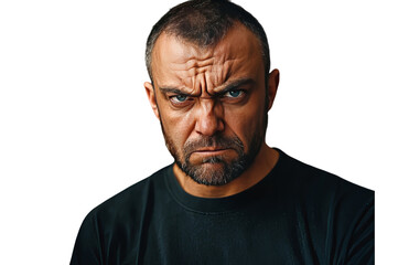 Fototapeta premium Bearded Man with Frown