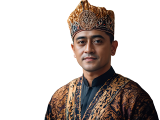 Ethnic Men in Traditional Clothes