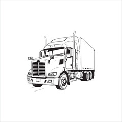 truck isolated on white