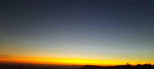 sunset over the field