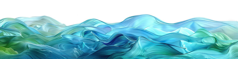 Fototapeta premium Flowing Watercolors (in muted blues and greens)