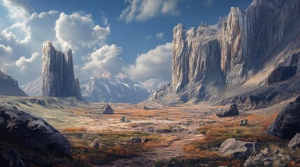 Naklejka premium Awe-inspiring rocky scenery