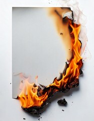 burning paper with fire 3
