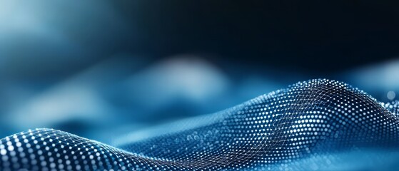  A blue background with a blurred, wavy line at its base