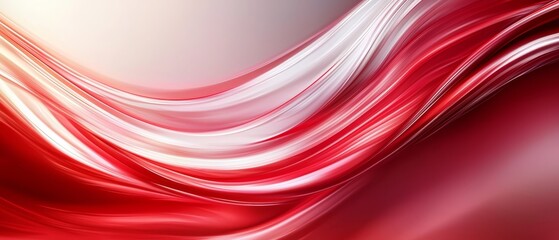  A red and white background with a centrally positioned wave of light radiating out