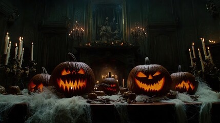 A lone raven flies through a misty forest, its wings spread wide against the golden sunrise.