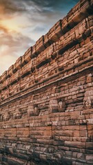 Fototapeta premium Full frame image of stone wall background