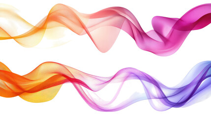 Flowing Abstract Geometric Patterns in Vibrant Colors and Transparency Generative AI