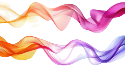 Flowing Abstract Geometric Patterns in Vibrant Colors and Transparency Generative AI
