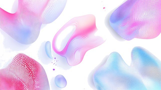 Abstract Geometric Background With Vibrant Colors and Fluid Shapes Generative AI