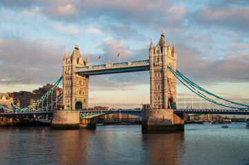 Tower Bridge and Thames River, London