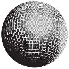 Mirrorball isolated vector for promo poster