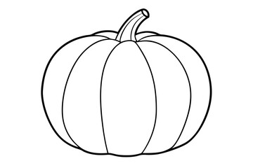 pumpkin isolated line art on white