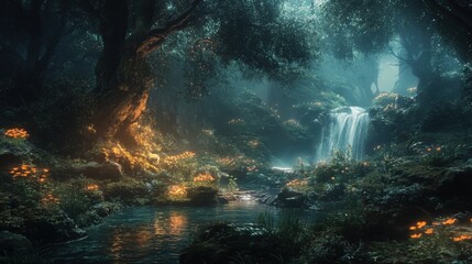 Obraz premium water in the forest