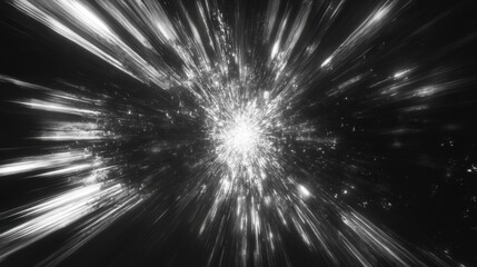 Light beams bursting outward from a central point, with soft edges creating a sense of motion.