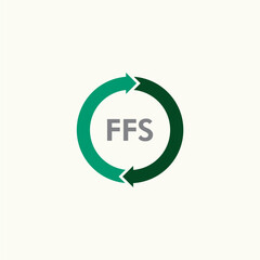 Letter ffs circle round analytics logo design vector editable business brand identity royalty free image
