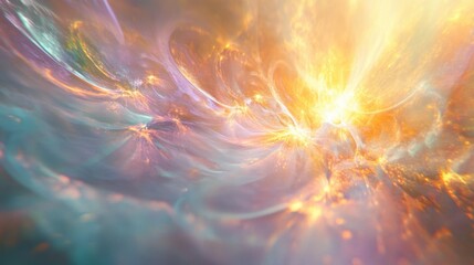 Radiating light burst with soft, glowing edges, creating an ethereal abstract background.