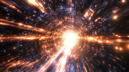 Obraz premium Brilliant tunnel of light