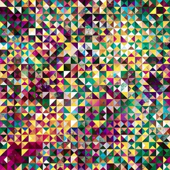 Bright colorful geometric background with mosaic design