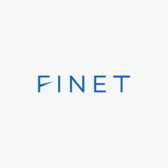 Finet financial accounting logo design vector editable business brand identity royalty free image